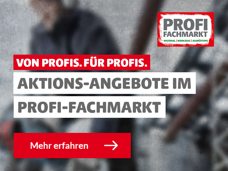 Abbilung Handwerker im Hintergrund für Profifachmarkt-Aktionen